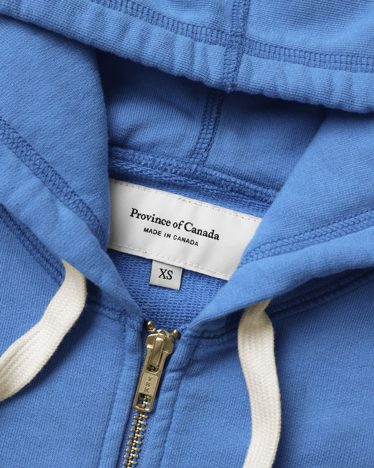 Made in Canada 100% Cotton French Terry Zip Hoodie Cerulean Blue - Unisex - Province of Canada