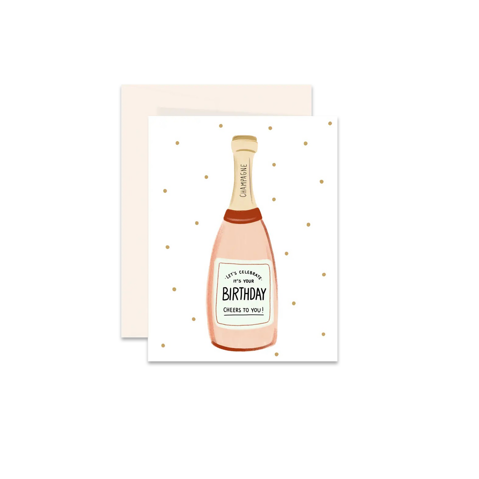 Birthday Champagne Greeting Card