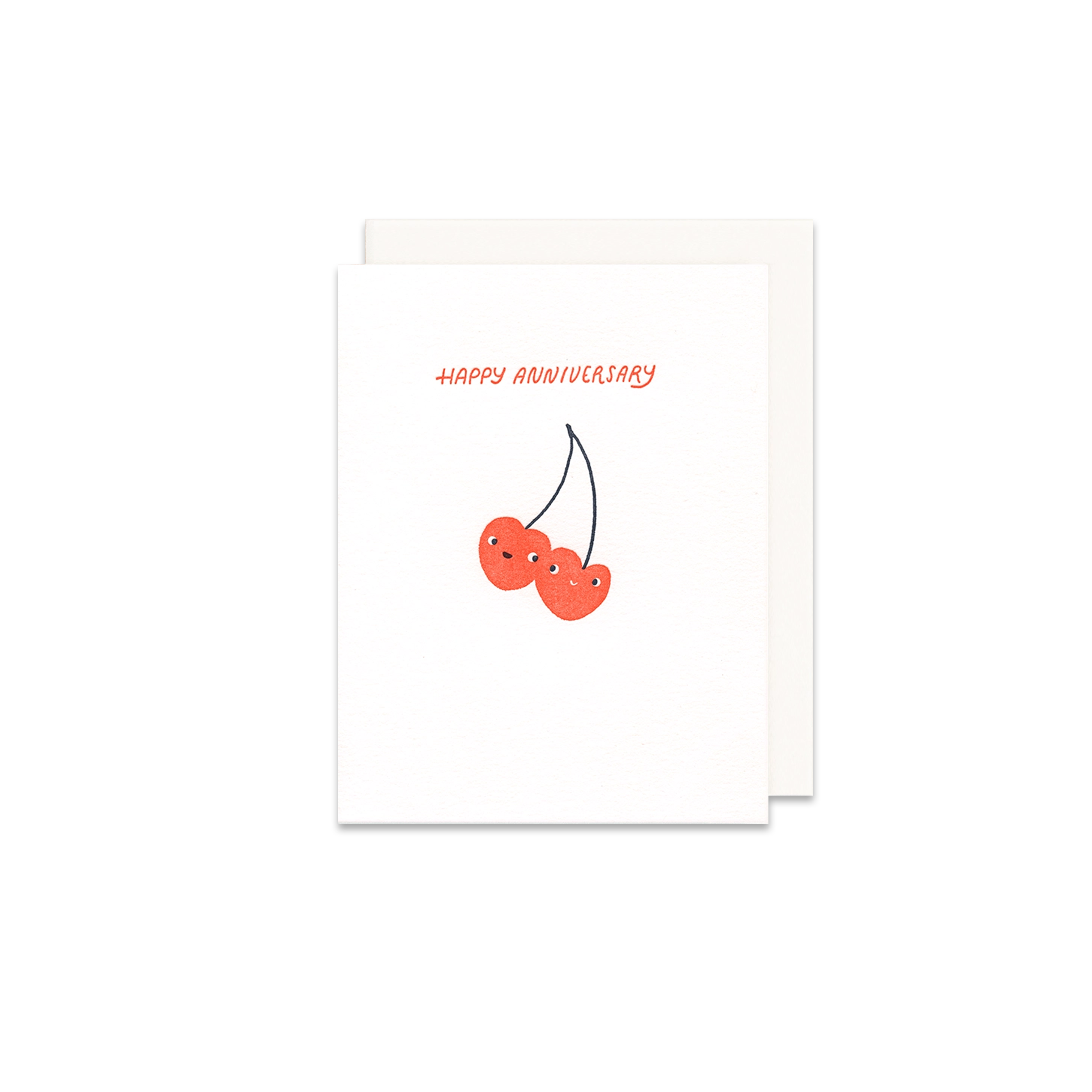 Happy Anniversary Cherry Couple Greeting Card - Made in Canada - Province of Canada