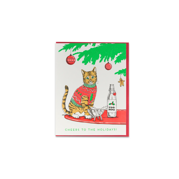 Christmas Sweater Cat Greeting Card - Made in Canada - Province of Canada