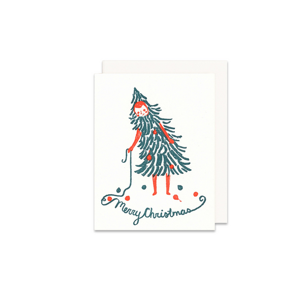 Christmas Girl Greeting Card - Made in Canada - Province of Canada