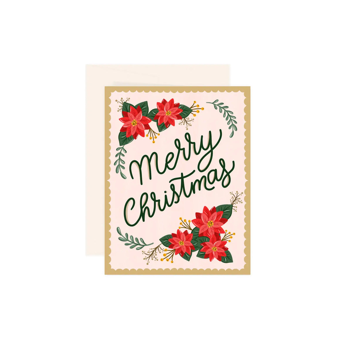 Christmas Floral Greeting Card - Made in Canada - Province of Canada