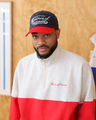 Made in Canada Script Logo Baseball Hat Navy Red - Province of Canada