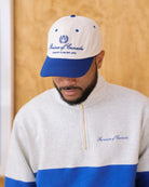 Made in Canada 100% Cotton Country Club Baseball Hat Natural Royal Blue - Province of Canada 