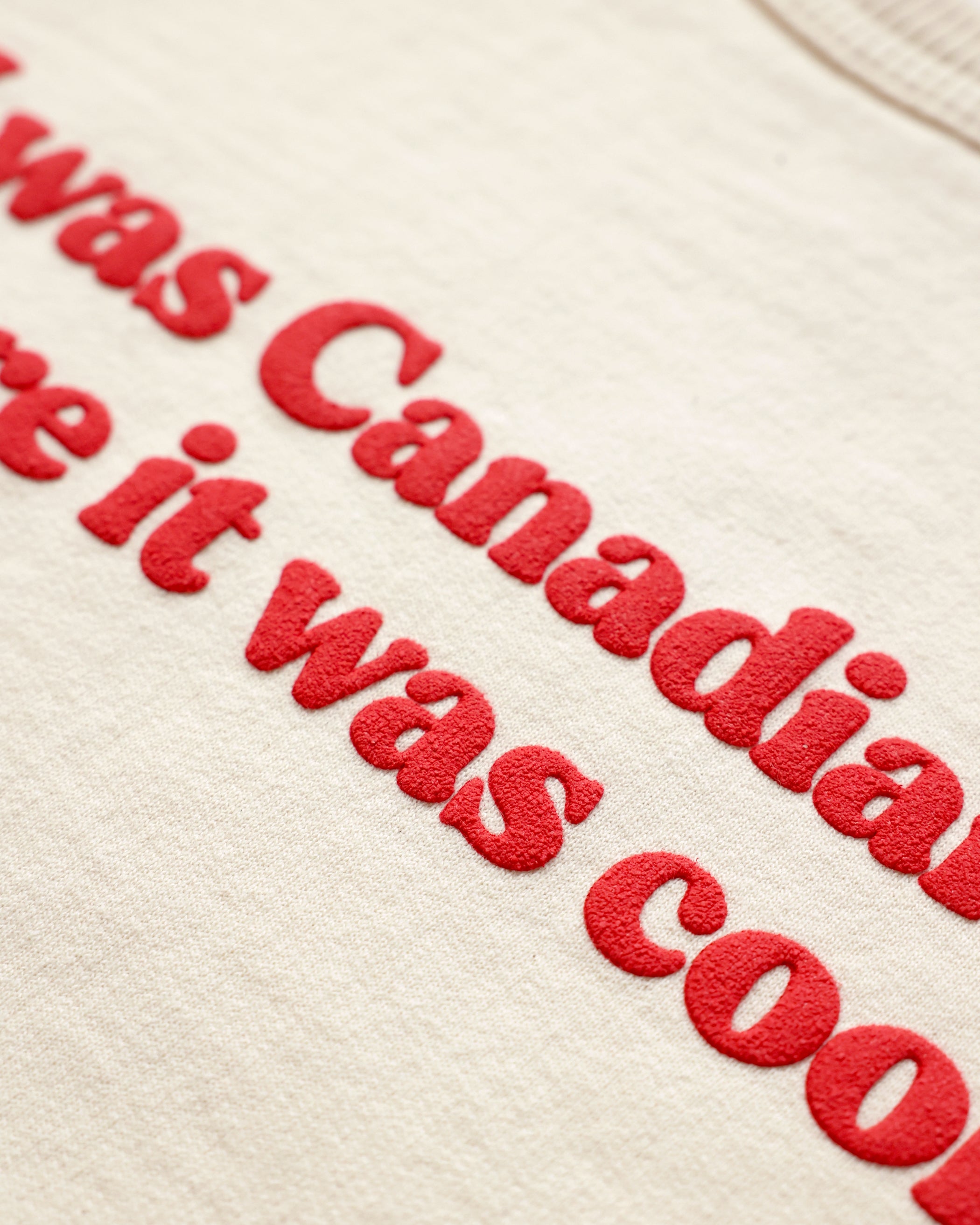 Made in Canada Fleece Cool Canadian Sweatshirt Cream - Unisex - Province of Canada 