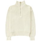 Made in Canada 100% Cotton Knit Half Zip Sweater Cream - Unisex - Province of Canada