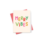 Cream Merry Vibes Christmas Greeting Card - Made in Canada - Province of Canada