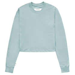 Made in Canada 100% Organic Cotton Monday Long Sleeve Crop Lagoon Teal Unisex - Province of Canada