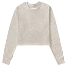 100% Cotton Made in Canada Monday Long Sleeve Crop Top Oatmeal - Province of Canada