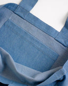 100% Cotton Made in Canada Large Wordmark Tote Bag Denim - Province of Canada