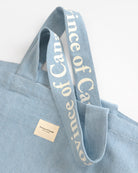 100% Cotton Made in Canada Large Wordmark Tote Bag Denim - Province of Canada