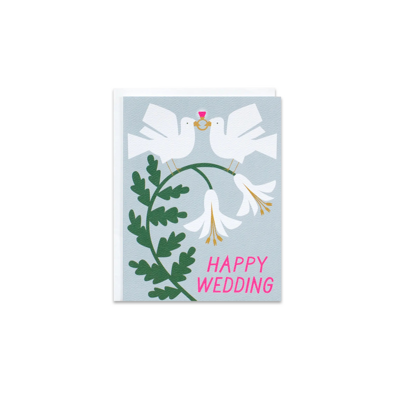 Doves Happy Wedding Greeting Card - Made in Canada - Province of Canada