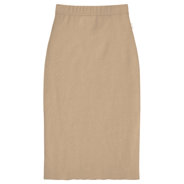 Made in Canada Cotton Midi Ribbed Skirt Dune - Province of Canada 