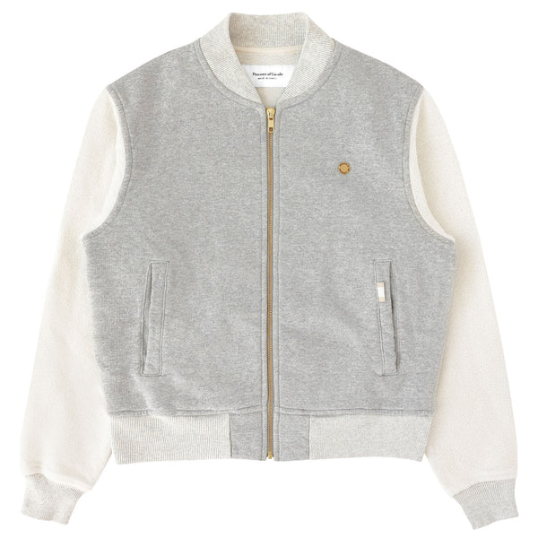 Made in Canada 100% Cotton Reverse Fleece Bomber Eggshell Unisex Fit - Province of Canada