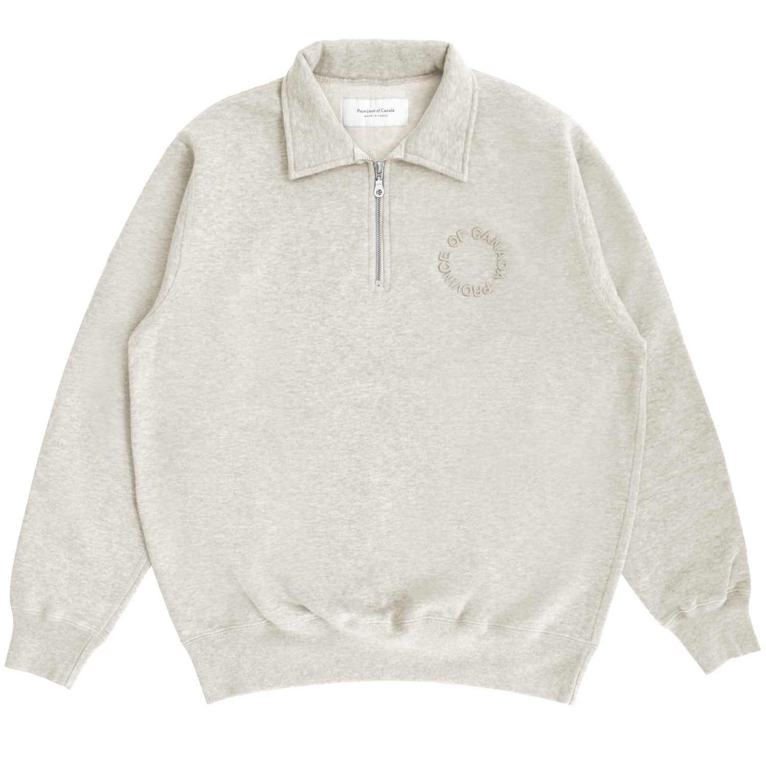 Made in Canada Half Zip Fleece Sweatshirt Eggshell - Unisex - Province of Canada