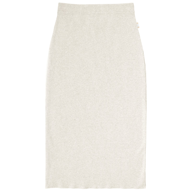 Made in Canada Cotton Midi Ribbed Skirt Eggshell - Province of Canada