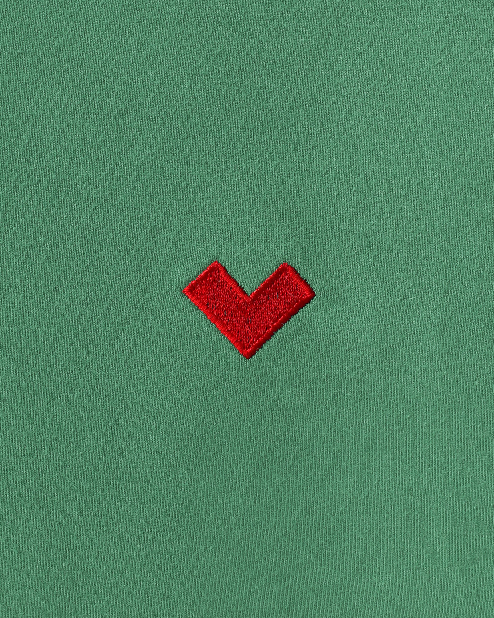 Made in Canada Organic Cotton Heart Tee Green - Unisex - Province of Canada