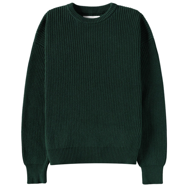 Made in Canada 100% Cotton Knit Sweater Evergreen Forest Green - Unisex - Province of Canada