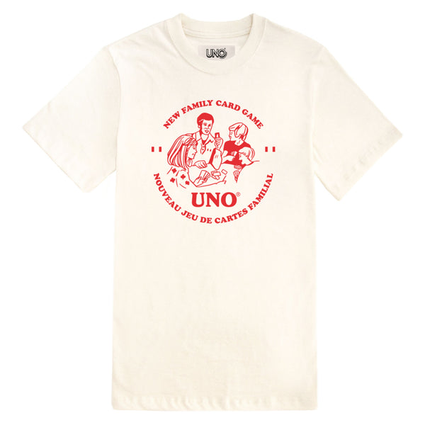 UNO Family Card Game Tee Natural  Unisex - Made in Canada - Province of Canada