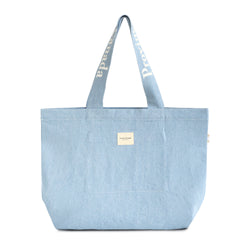100% Cotton Made in Canada Large Wordmark Tote Bag Denim - Province of Canada