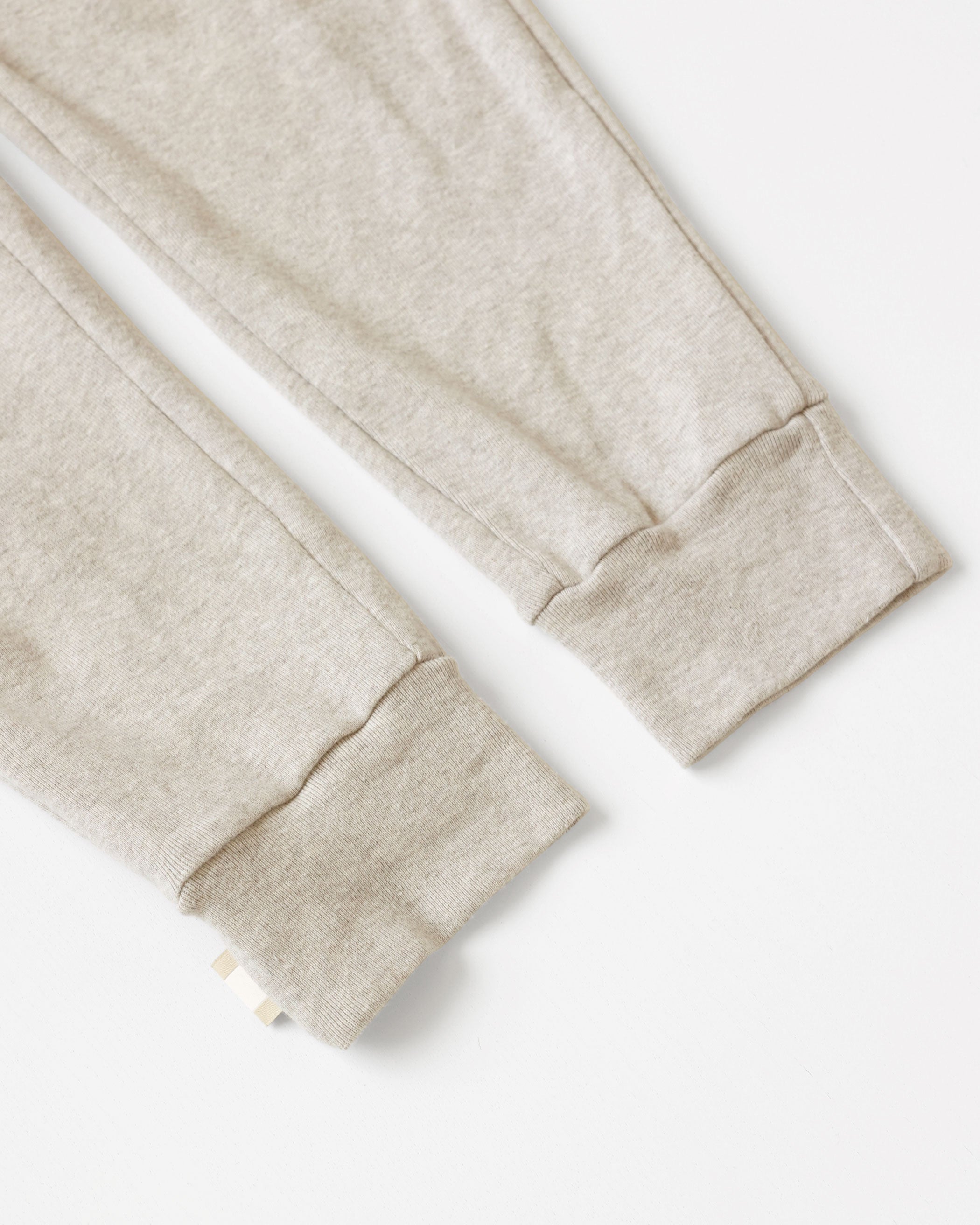 Made in Canada 100% Certified Organic Cotton Fine Ribbed Sweatpant Oatmeal - Unisex - Province of Canada