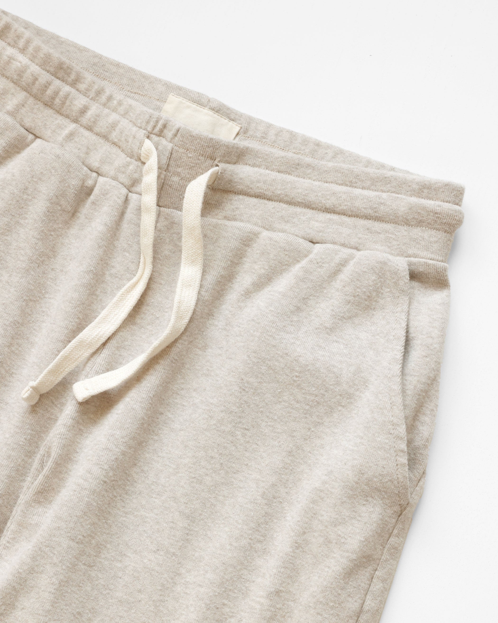 Made in Canada 100% Certified Organic Cotton Fine Ribbed Sweatpant Oatmeal - Unisex - Province of Canada