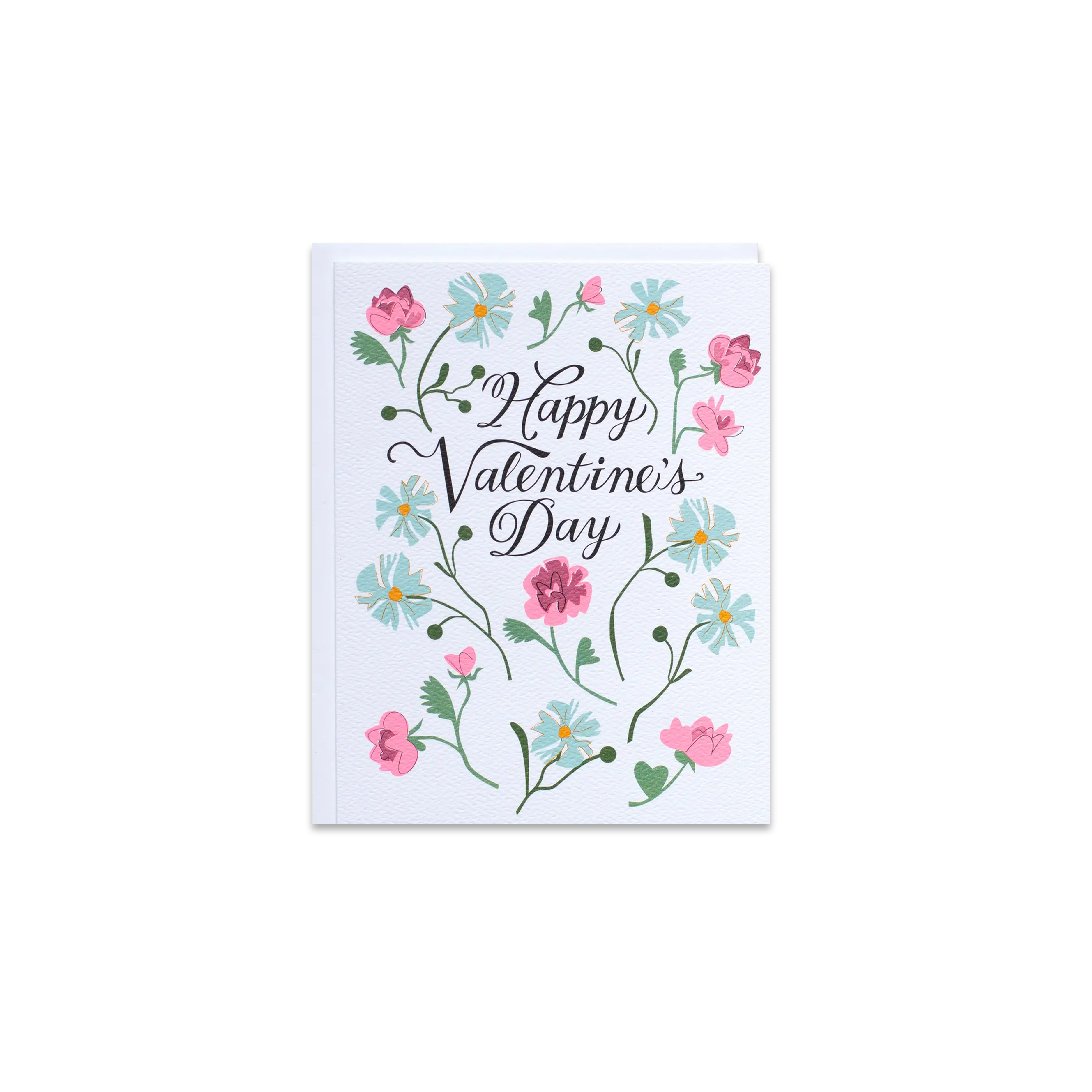 Floral Happy Valentine's Day Greeting Card - Made in Canada - Province of Canada
