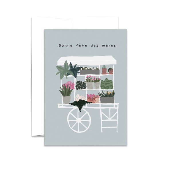Flower Stand Mothers Day Greeting Card - Made in Canada - Province of Canada