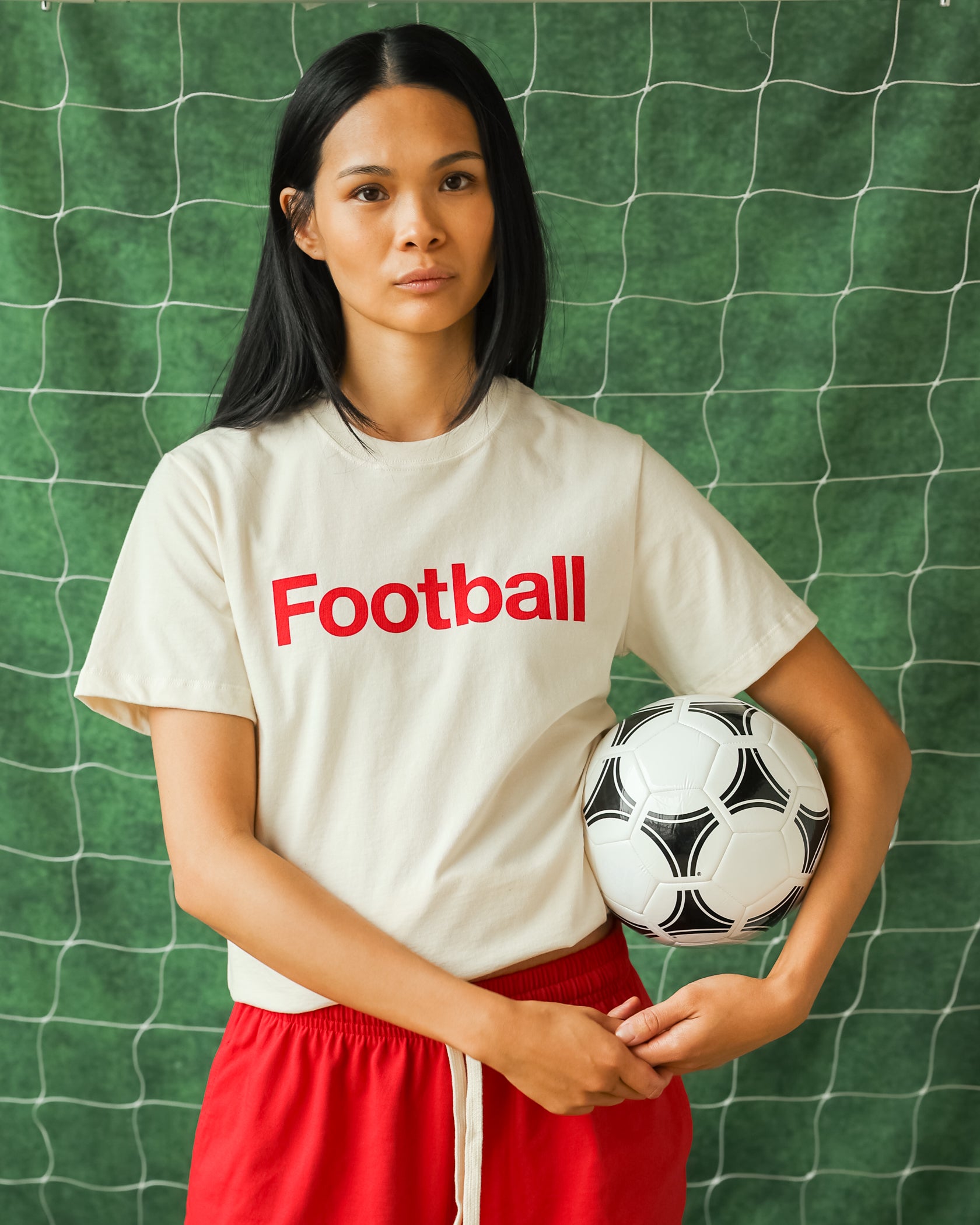 ⚠️即完売⚠️ISOPLETH Foot ball Game Tee Football Helvetica Tee Natural - Unisex - Province of Canada