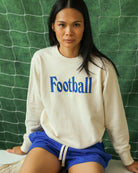 Made in Canada 100% Organic Cotton Football Retro Sweatshirt Natural - Unisex - Province of Canada