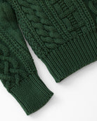 Made in Canada 100% Cotton Ivy Cable Knit Sweater Forest Green - Unisex - Province of Canada
