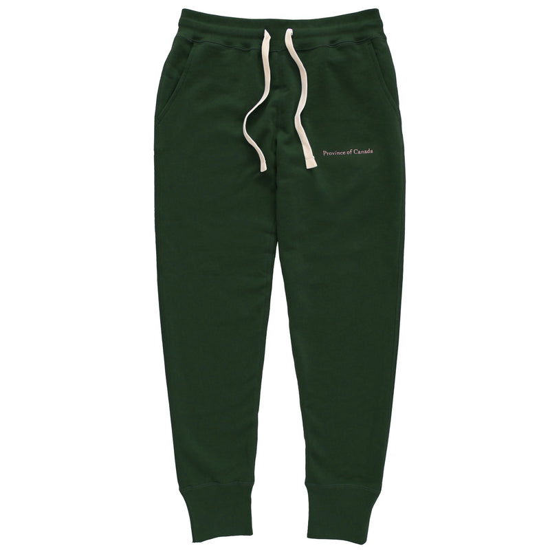 Made in Canada 100% Cotton Skinny French Terry Sweatpant Forest - Unisex - Province of Canada