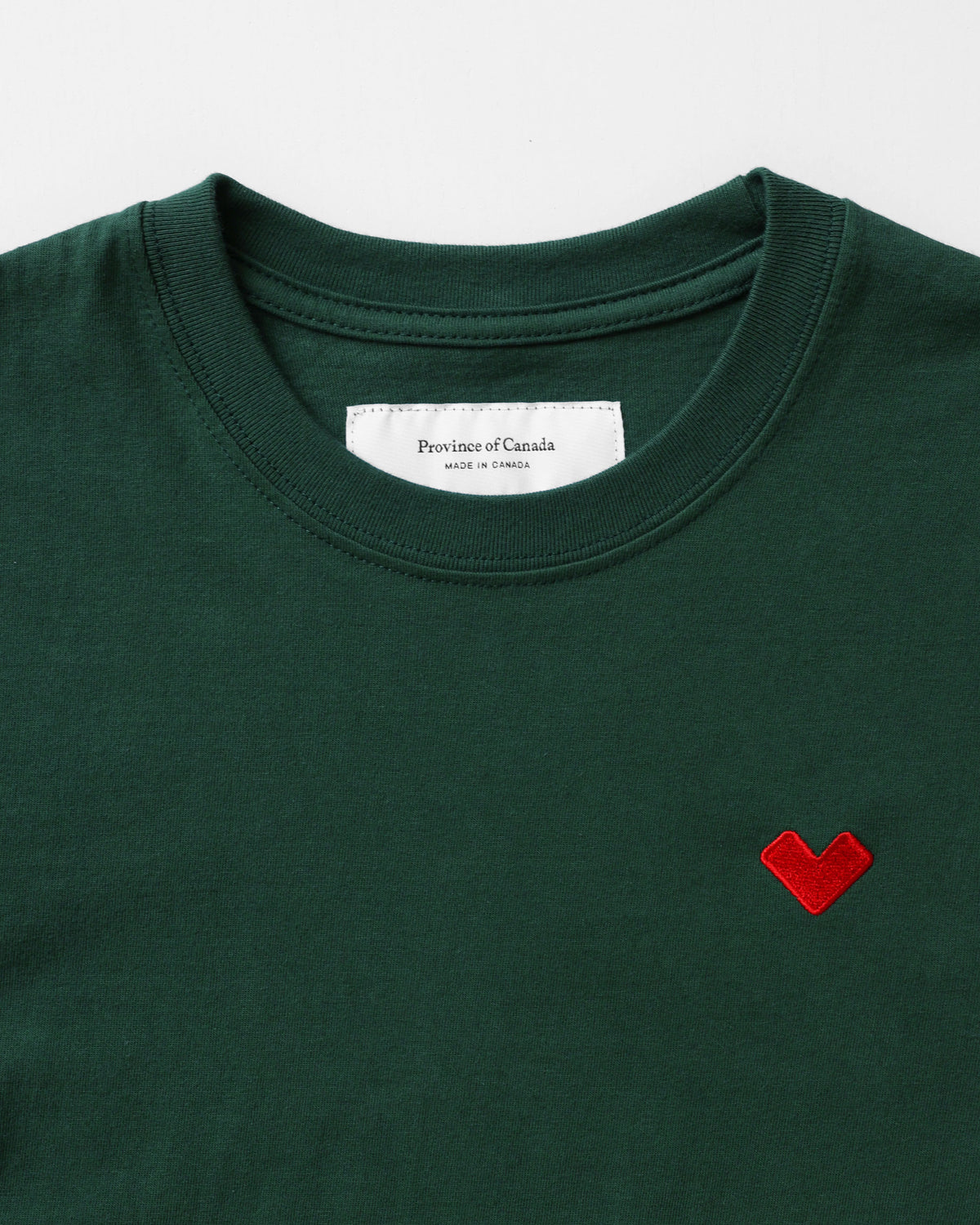 Made in Canada Organic Cotton Heart Tee Forest - Unisex - Province of Canada