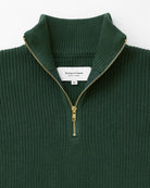 Made in Canada 100% Cotton Knit Half Zip Sweater Forest - Unisex - Province of Canada