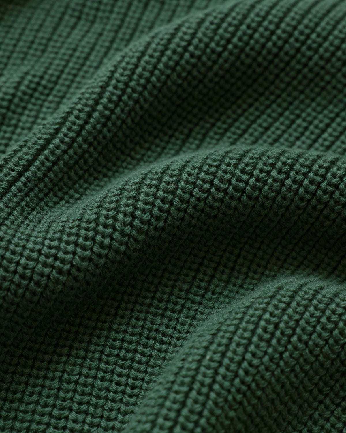 Made in Canada 100% Cotton Knit Half Zip Sweater Forest - Unisex - Province of Canada