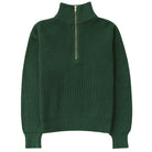 Made in Canada 100% Cotton Knit Half Zip Sweater Forest - Unisex - Province of Canada