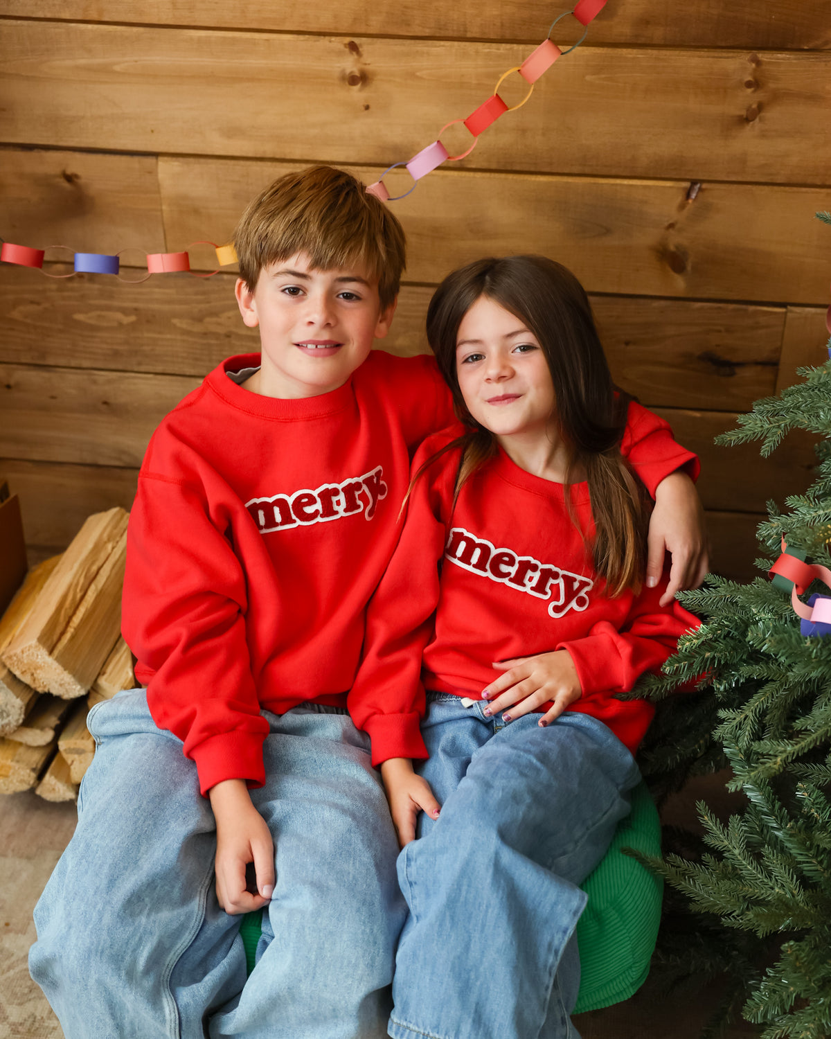 Made in Canada Kids Merry Sweatshirt Red - Unisex - Province of Canada