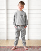 Kids French Terry Sweatshirt Heather Grey - Unisex - Made in Canada - Province of Canada