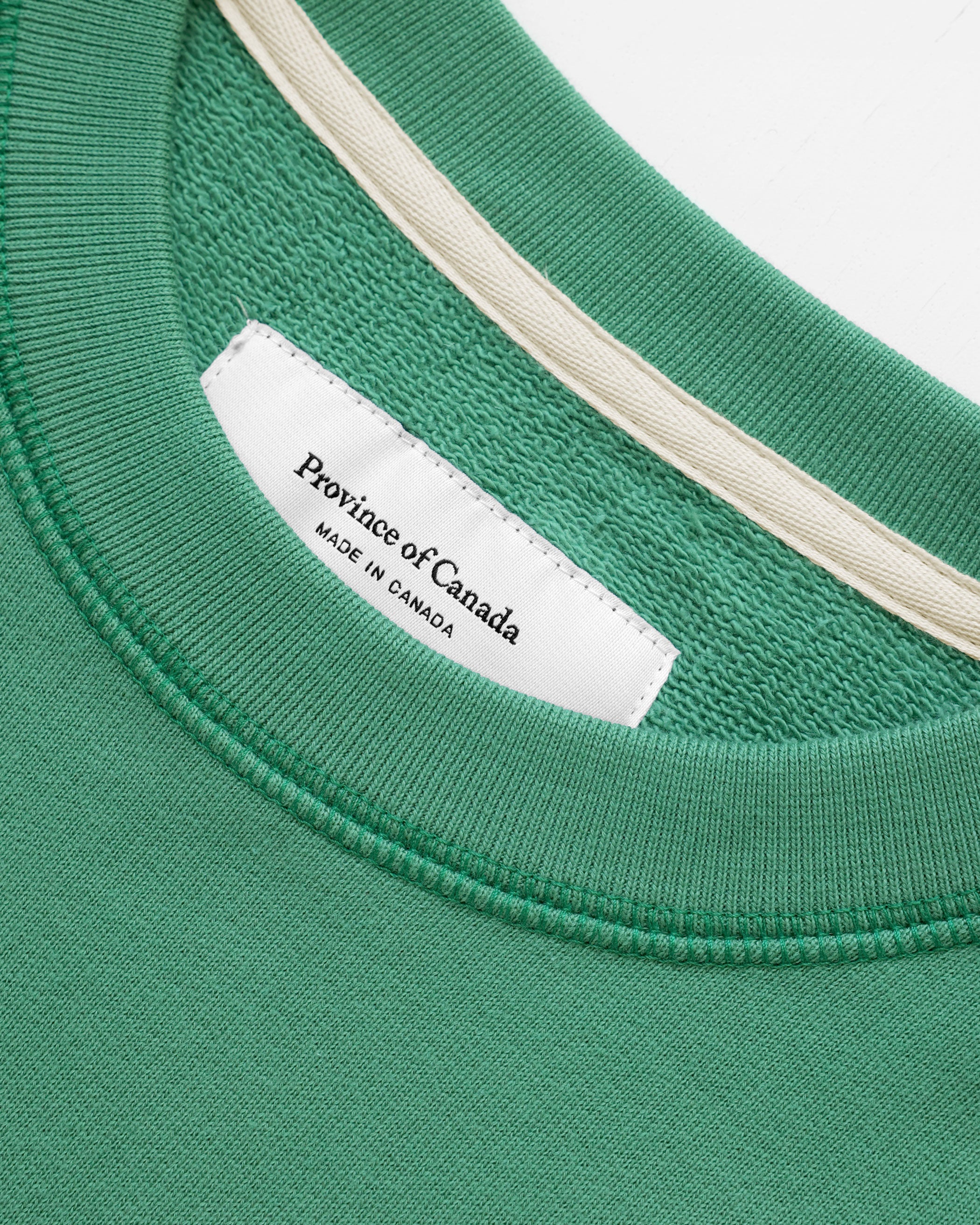 Made in Canada 100% Organic Cotton Football Script Sweatshirt Green - Unisex - Province of Canada