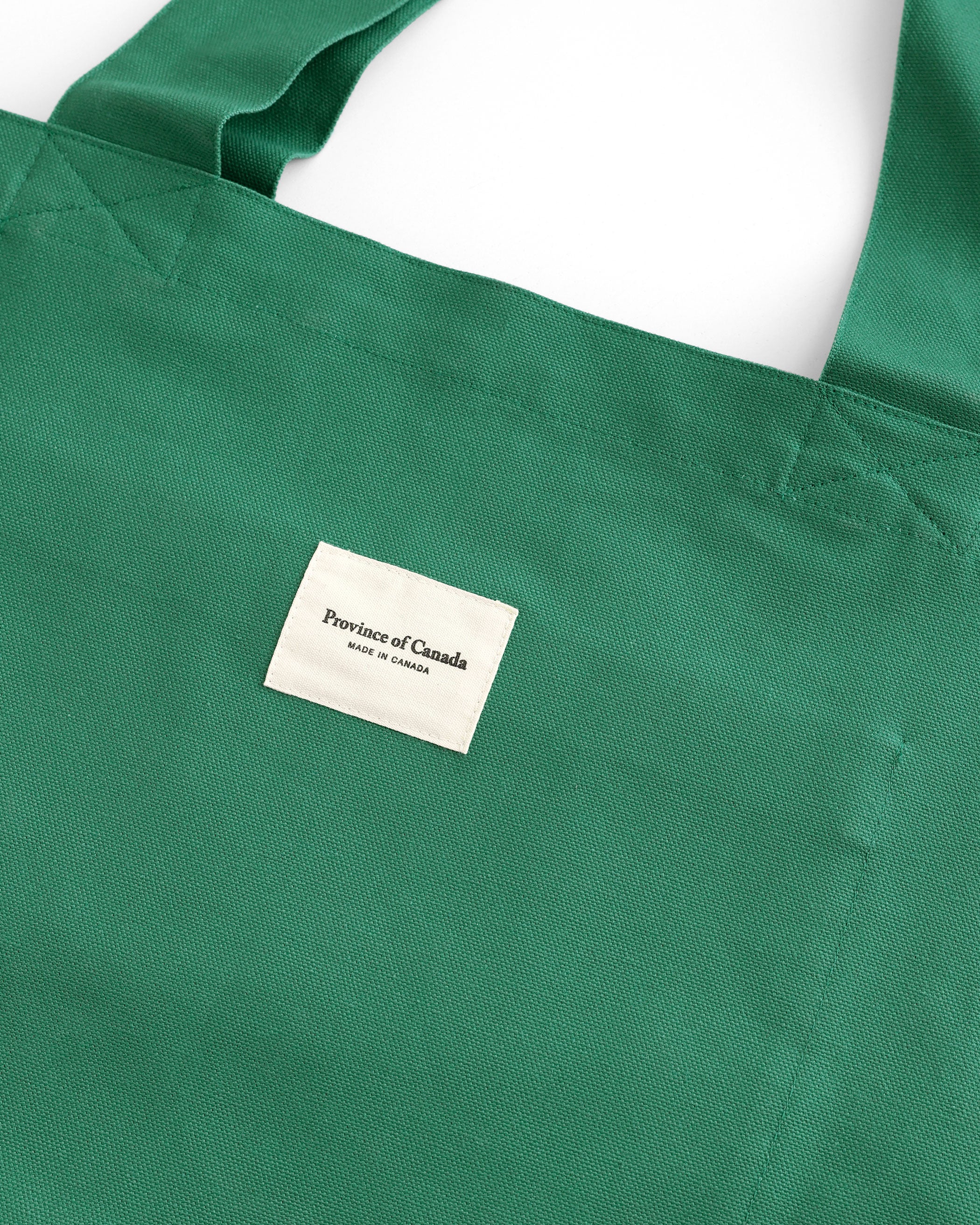 Made in Canada 100% Cotton Football Script Tote Bag Green - Province of Canada