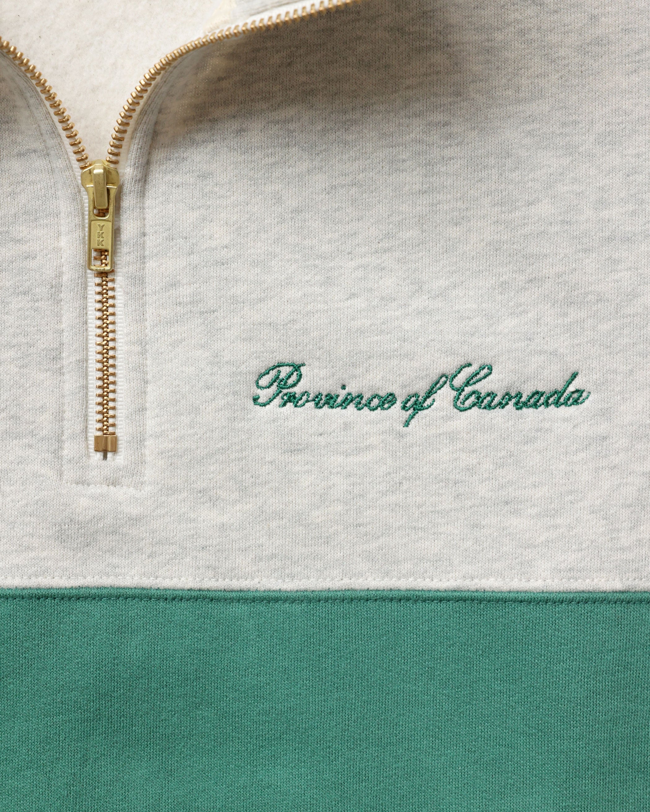 Made in Canada Club Cotton Fleece Half Zip Green - Unisex - Province of Canada 