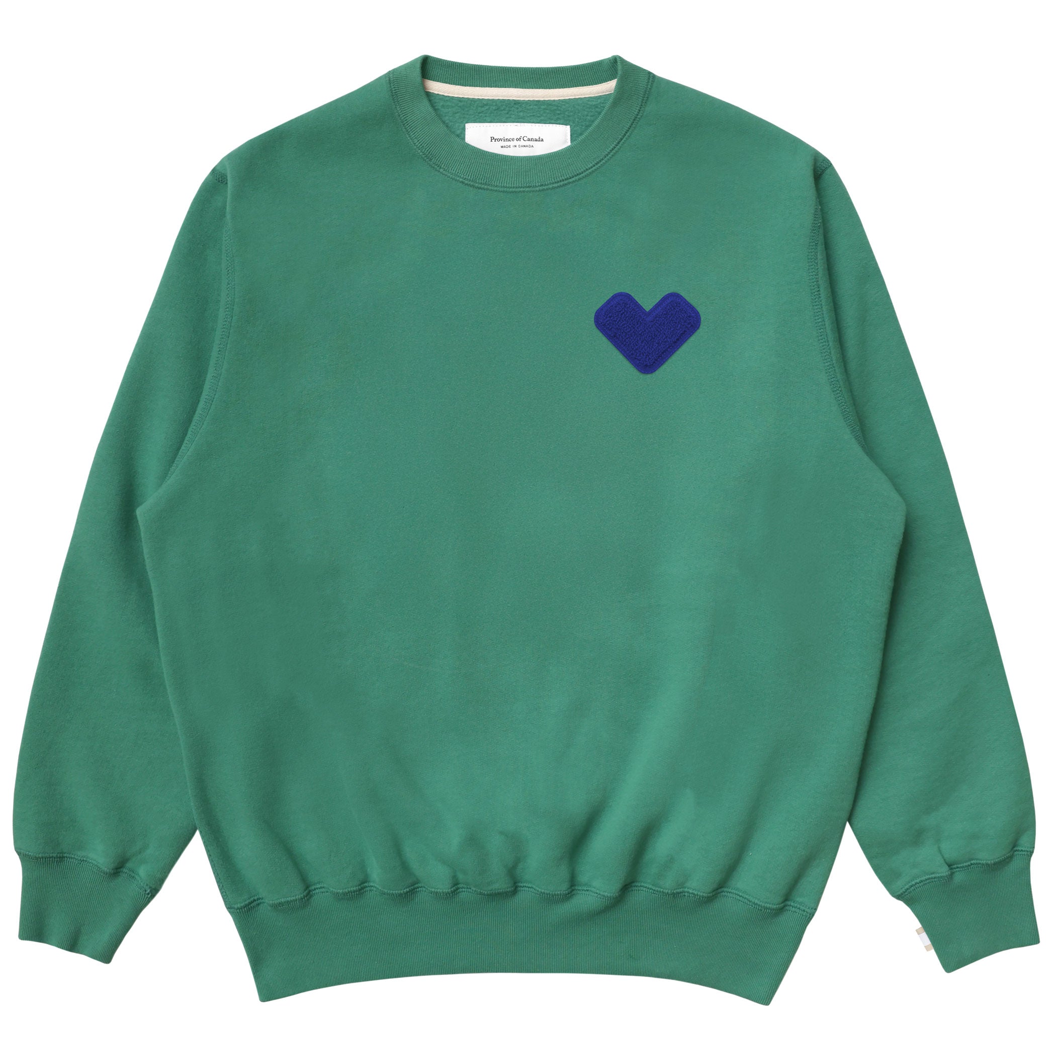 Made in Canada Heart Sweatshirt Green - Unisex - Province of Canada 
