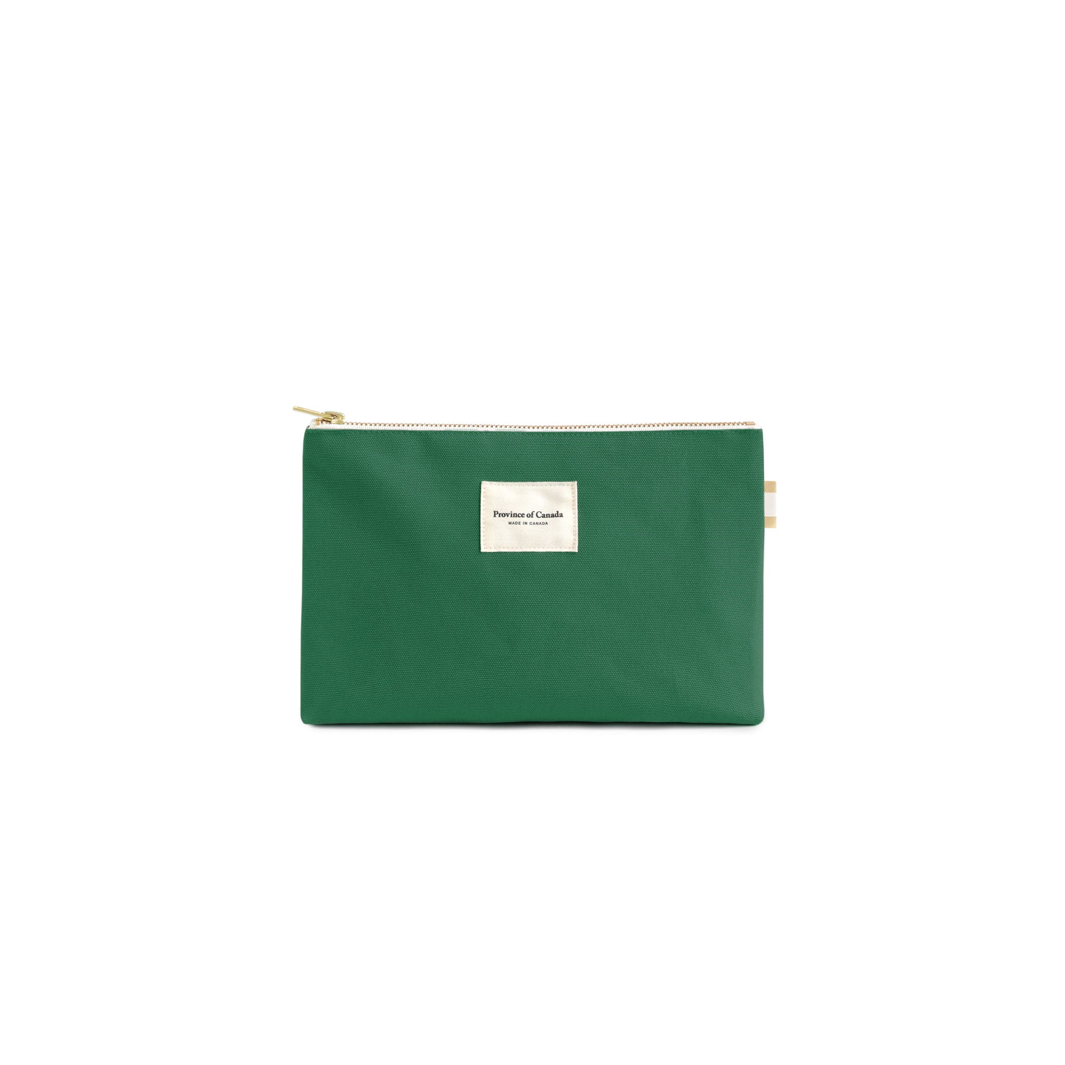 Made in Canada 100% Cotton Green Travel Pouch - Province of Canada