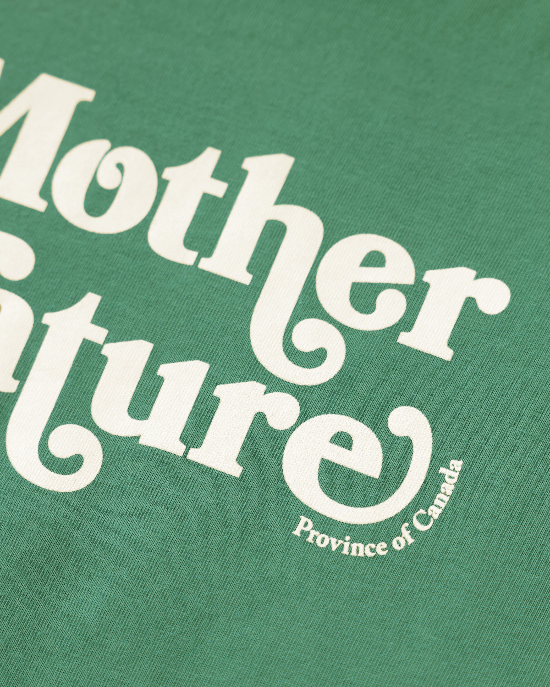Made in Canada 100% Cotton Mother Nature Crop Top Green - Province of Canada