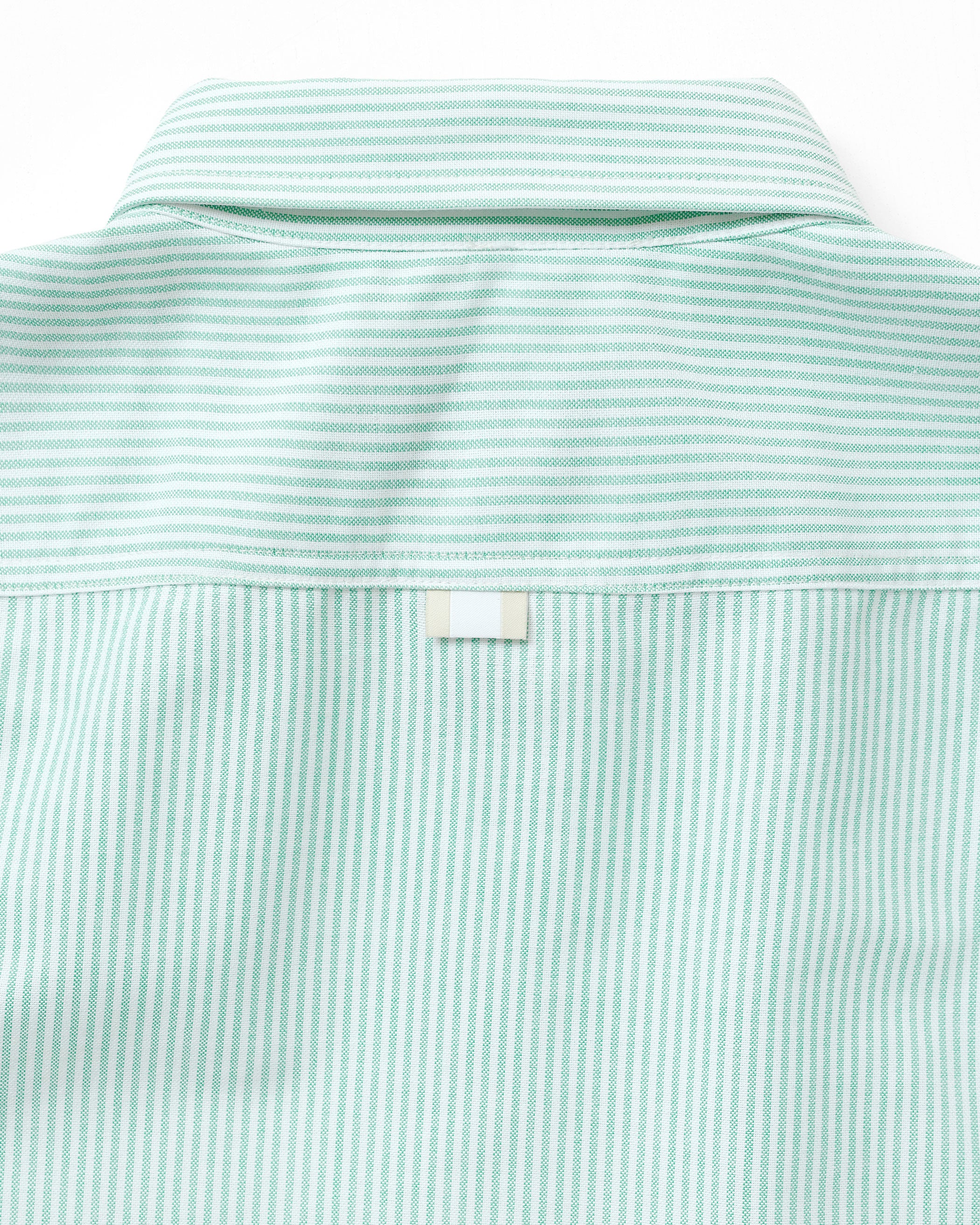 Oxford Stripe Shirt Green - Unisex - Made in Canada - Province of
