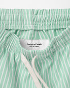 Made in Canada 100% Cotton Oxford Wide Stripe Short Green - Womens - Province of Canada 