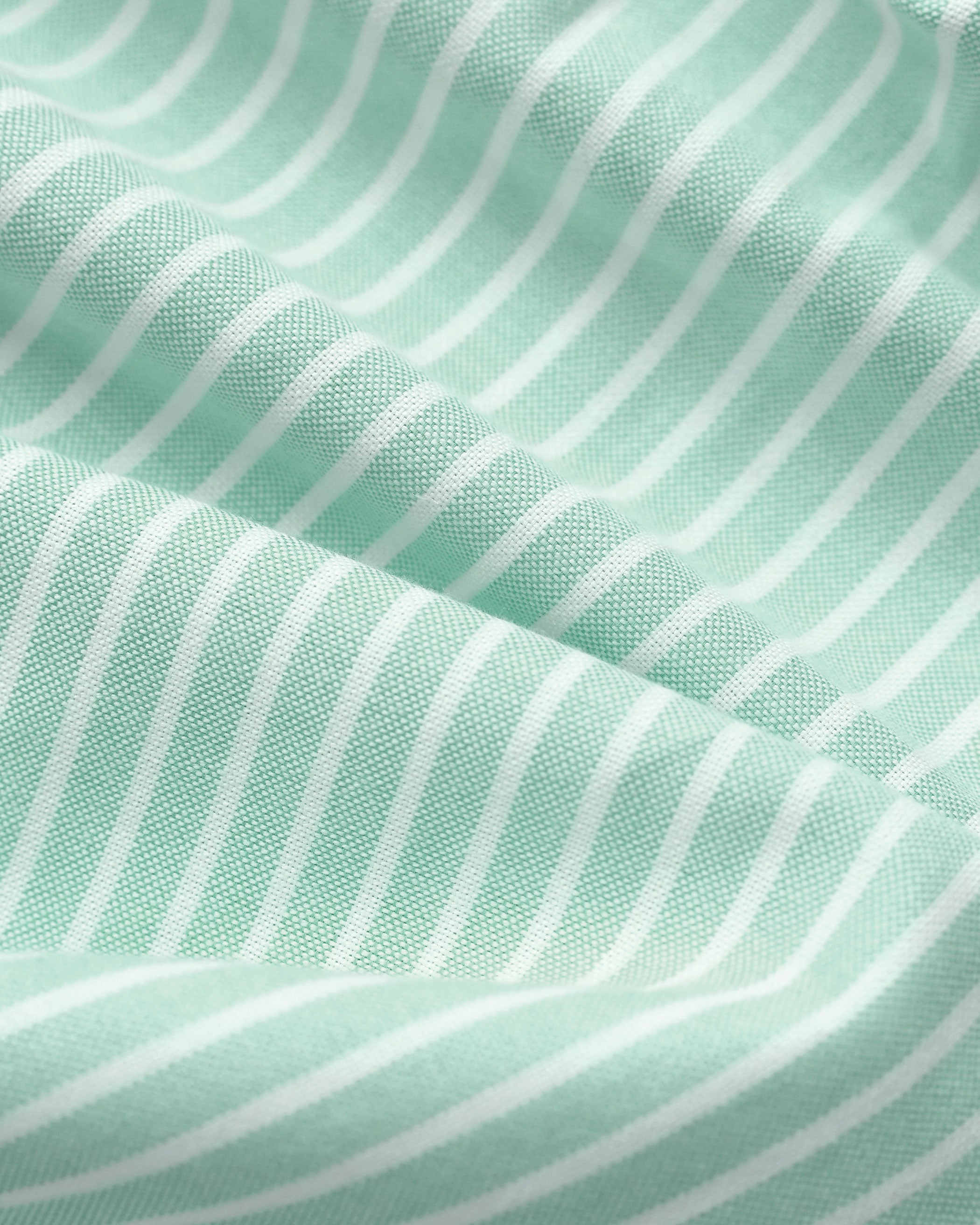 Made in Canada 100% Cotton Oxford Wide Stripe Short Green - Womens - Province of Canada 