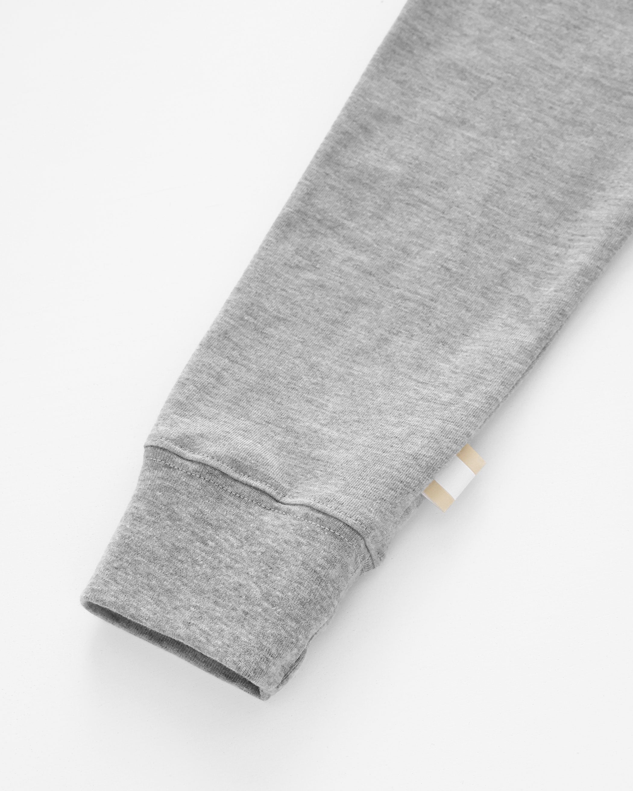 Monday Long Sleeve Crop Top Heather Grey - Made in Canada