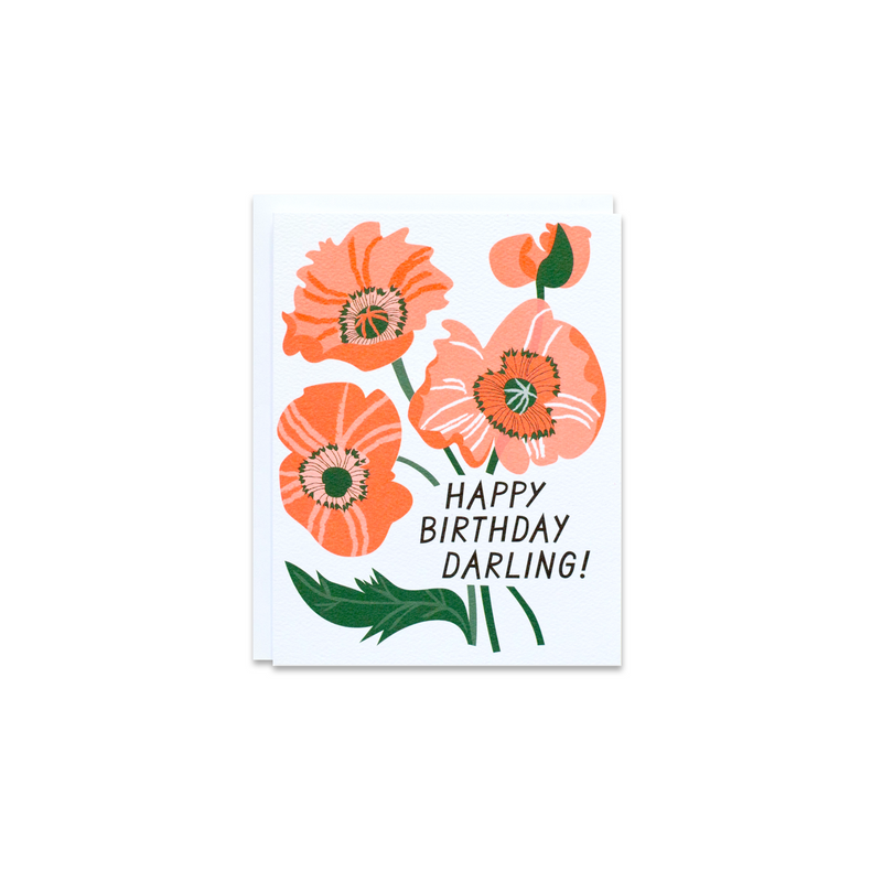 Happy Birthday Darling Greeting Card - Made in Canada - Province of Canada