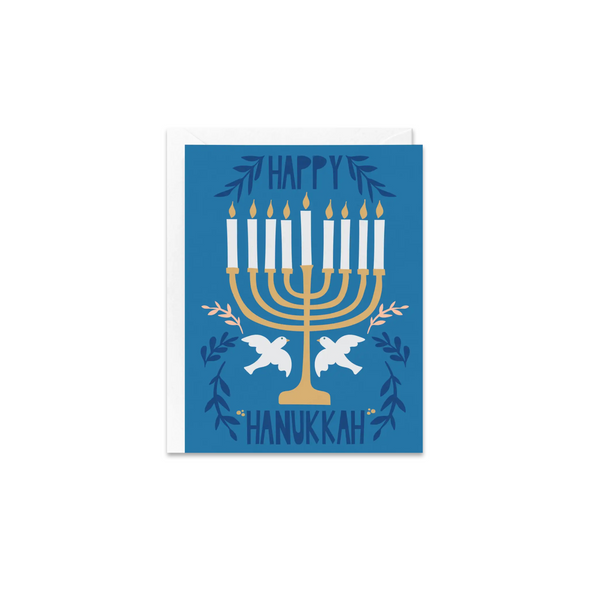Hannukah Menorah Greeting Card - Made in Canada - Province of Canada